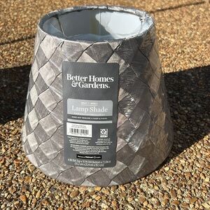 Better Homes & Gardens Gray Small Tapered Pleat Fabric Lamp Shade